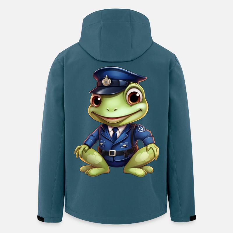 Frosch Polizist - Recycelte Männer Softshell-Jacke von Stanley/Stella - Dunkles Petrol