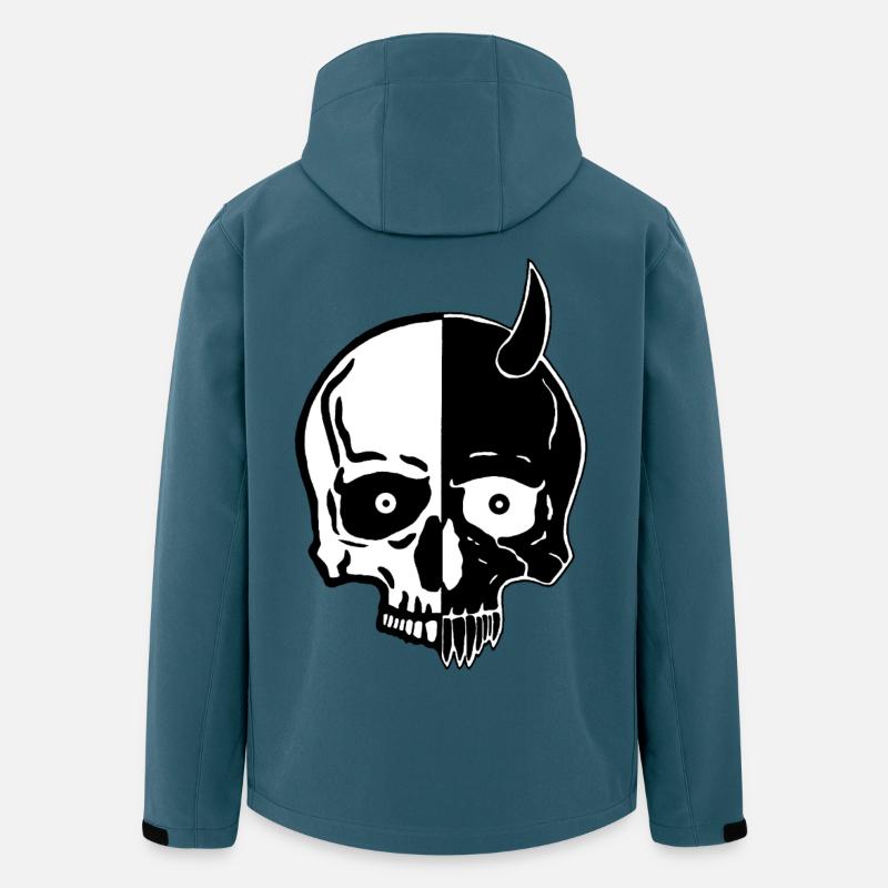 Schädel und Dämon Yin und Yang - Recycelte Männer Softshell-Jacke von Stanley/Stella - Dunkles Petrol