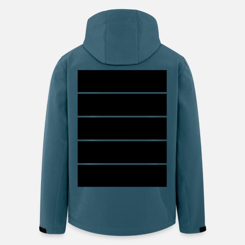 Minimalistische horizontale Linien - Recycelte Männer Softshell-Jacke von Stanley/Stella - Dunkles Petrol