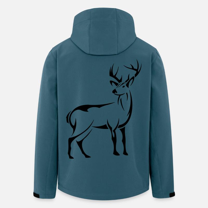 Schöner Hirsch - Recycelte Männer Softshell-Jacke von Stanley/Stella - Dunkles Petrol