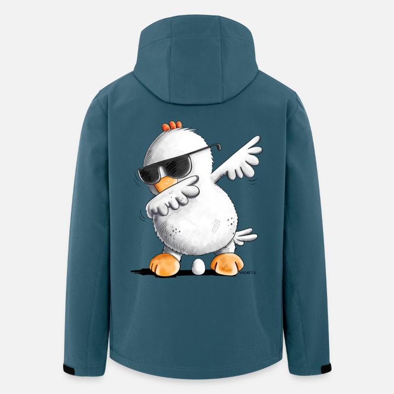 Dab Dance Huhn I Dabbendes Huhn I Dabbing Tiere - Recycelte Männer Softshell-Jacke von Stanley/Stella - Dunkles Petrol