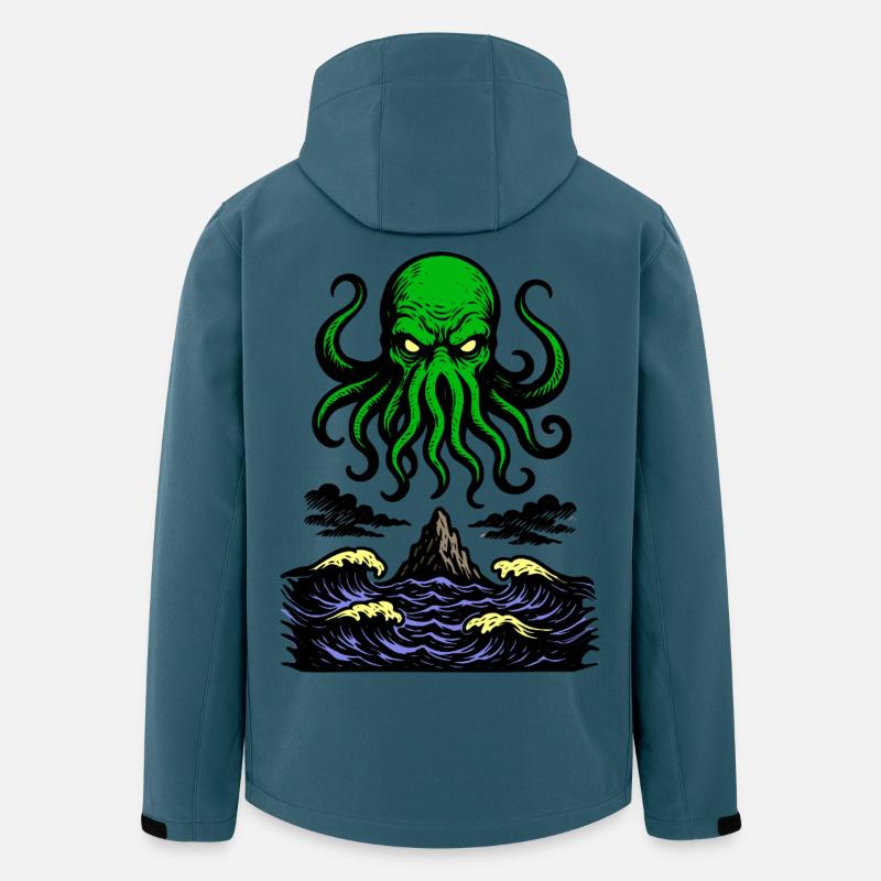 Cthulhu Retro 2 - Recycelte Männer Softshell-Jacke von Stanley/Stella - Dunkles Petrol