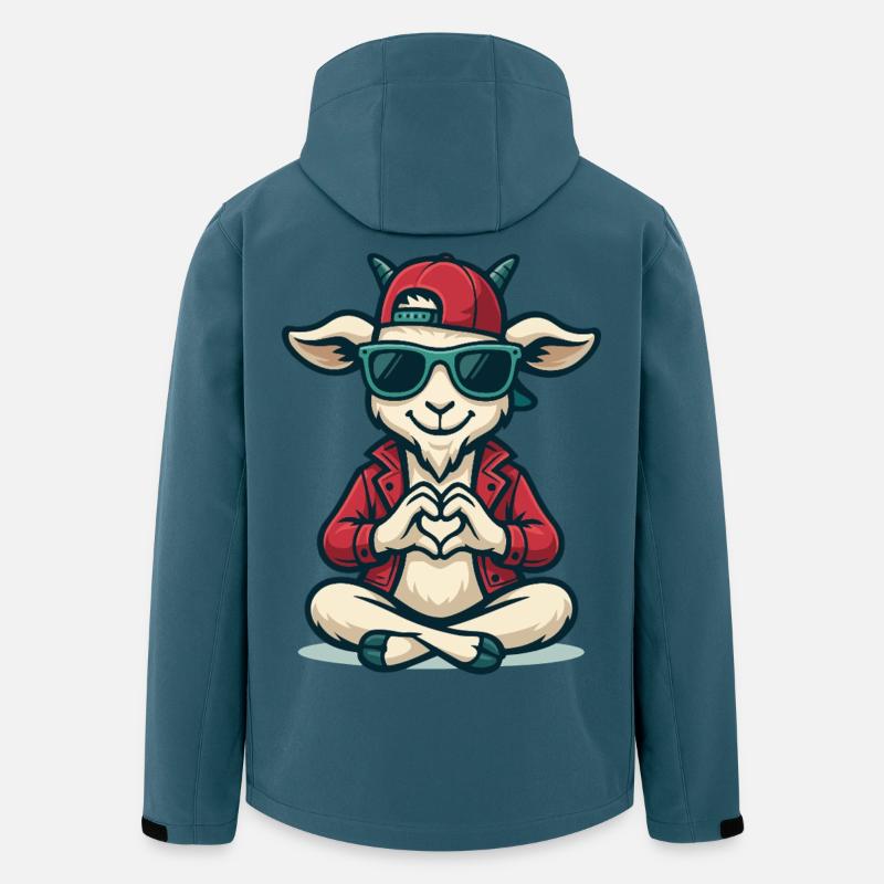 Goat Heart Vibes - Recycelte Männer Softshell-Jacke von Stanley/Stella - Dunkles Petrol