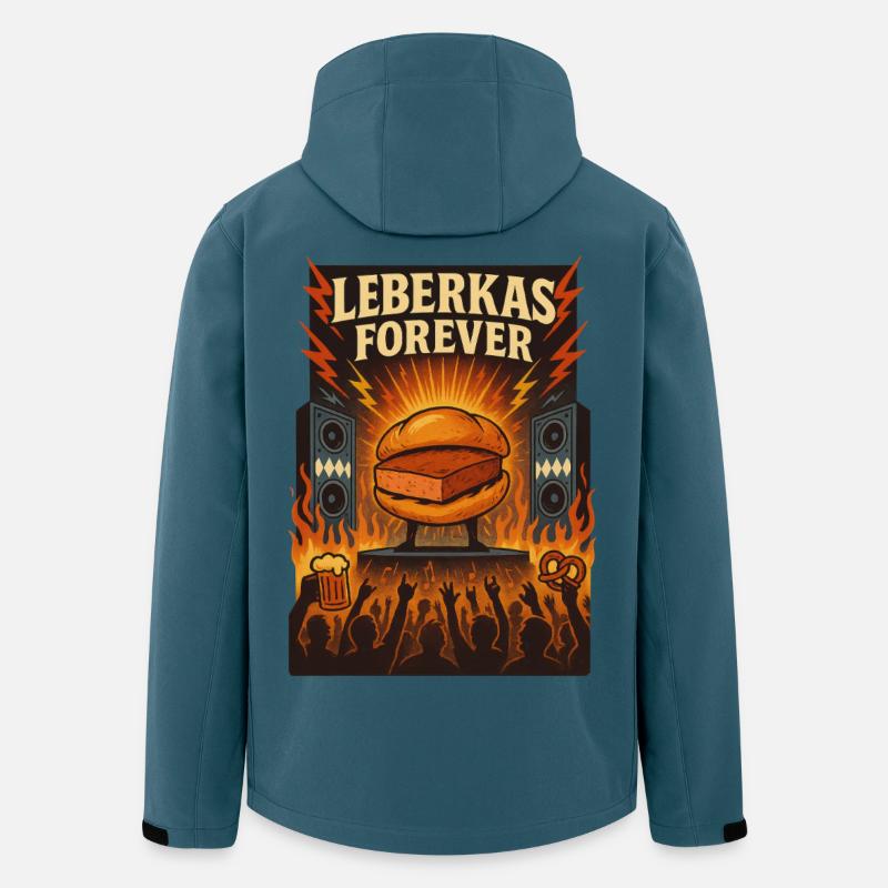 Leberkas Forever - Recycelte Männer Softshell-Jacke von Stanley/Stella - Dunkles Petrol