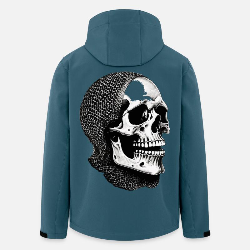 Crâne dans une écharpe en filet - Veste softshell homme en polyester recyclé Stanley/Stella - bleu pétrole foncé