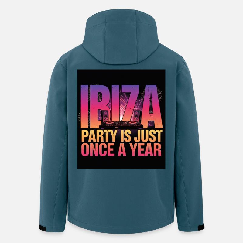 Ibiza Party - Recycelte Männer Softshell-Jacke von Stanley/Stella - Dunkles Petrol
