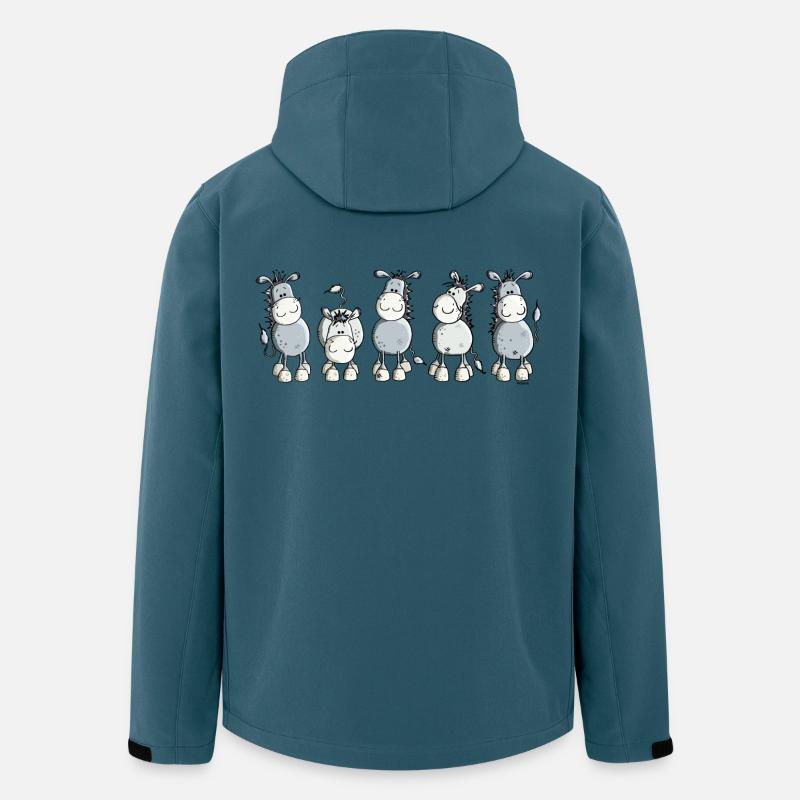 Funny Esel - Hausesel - Recycelte Männer Softshell-Jacke von Stanley/Stella - Dunkles Petrol