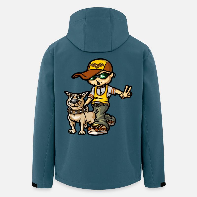 bboy und sein Hund 02 - Recycelte Männer Softshell-Jacke von Stanley/Stella - Dunkles Petrol