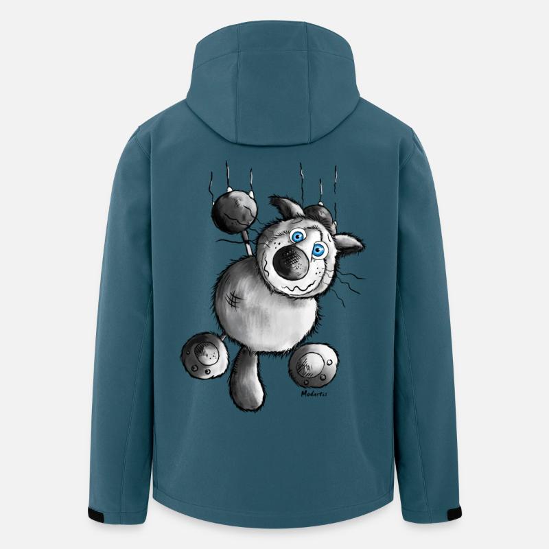 Kratzkatze - Katze - Siamkatze - Kitten - Cat - Recycelte Männer Softshell-Jacke von Stanley/Stella - Dunkles Petrol