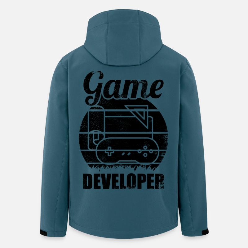 Lustiger Spieleentwickler - Recycelte Männer Softshell-Jacke von Stanley/Stella - Dunkles Petrol