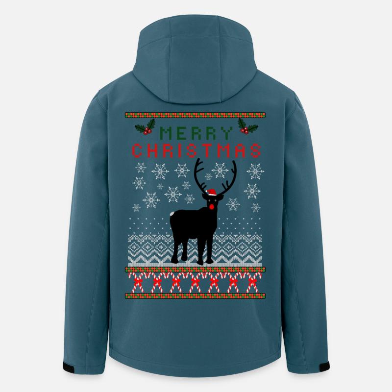Christmas Knitting Pattern Reindeer - Men’s Recycled Softshell Jacket by Stanley/Stella - stargazer