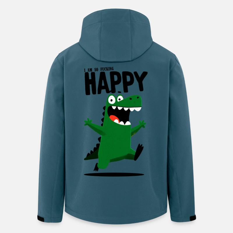 Happy Croc - Recycelte Männer Softshell-Jacke von Stanley/Stella - Dunkles Petrol