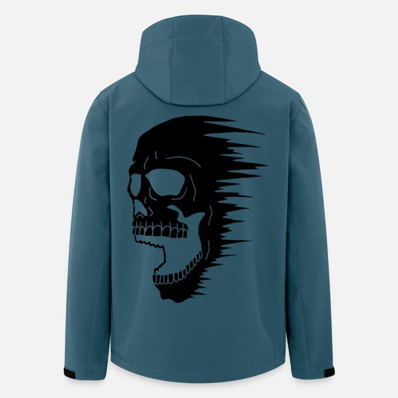 Black Skull und Geschwindigkeit - Recycelte Männer Softshell-Jacke von Stanley/Stella - Dunkles Petrol