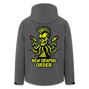 NGO Skull Punk yellow - Men’s Recycled Softshell Jacket by Stanley/Stella - stargazer - Back - AI Model Male 185 light (185cm)