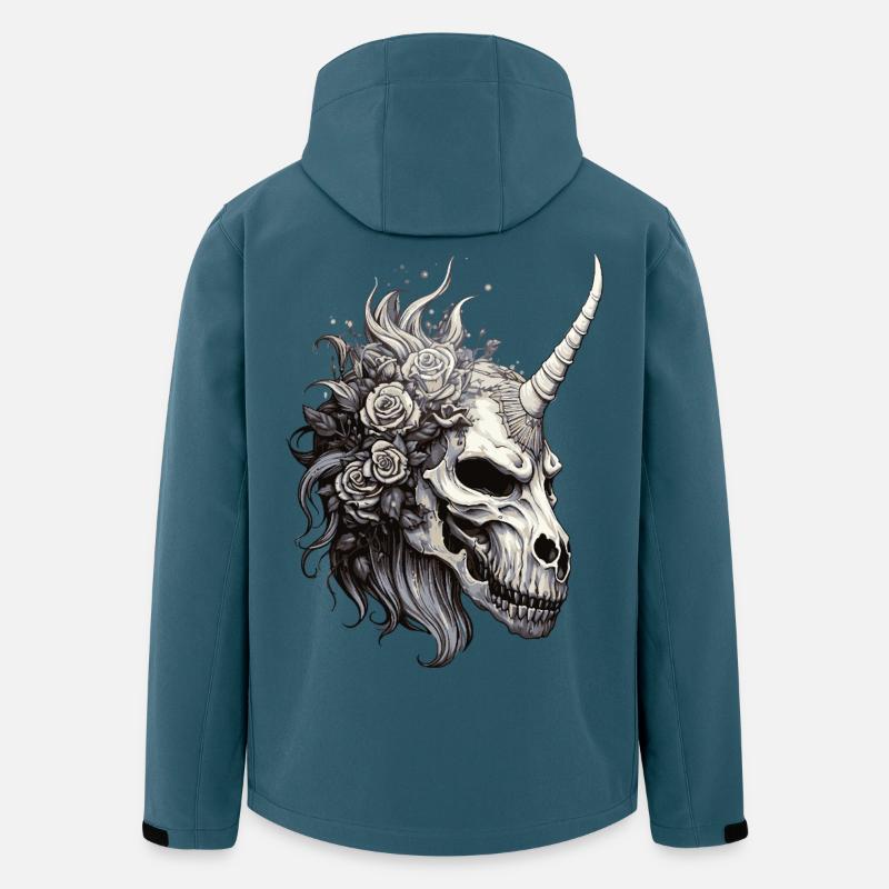 Einhornschädel - Recycelte Männer Softshell-Jacke von Stanley/Stella - Dunkles Petrol