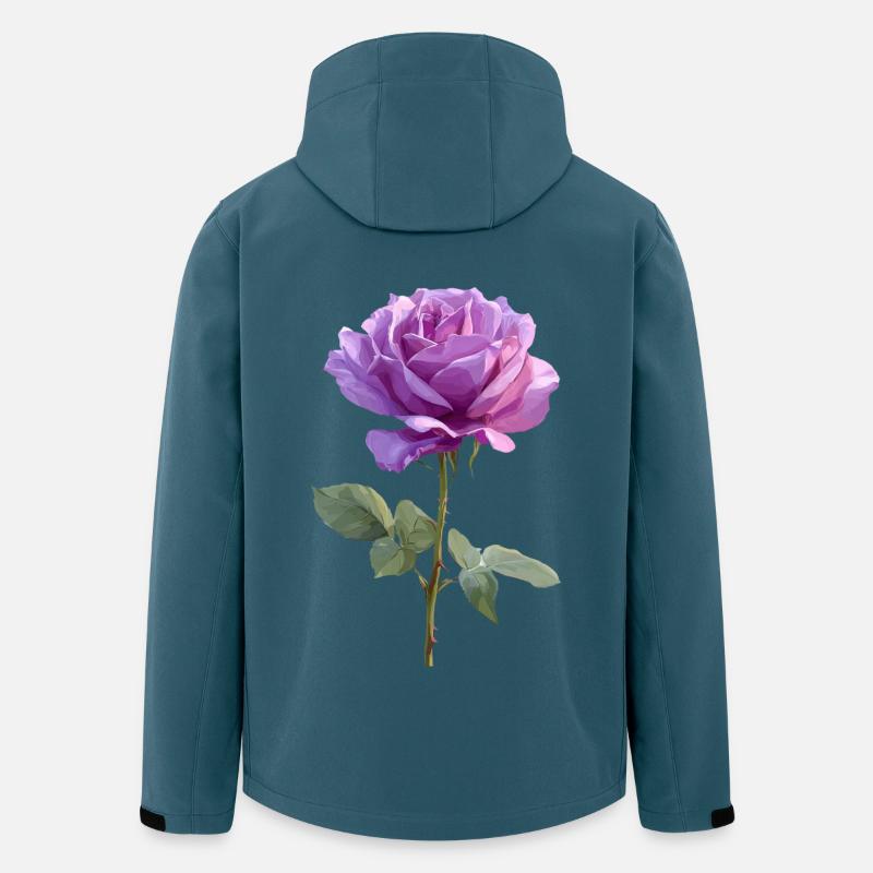 Violette Lila Rose - Recycelte Männer Softshell-Jacke von Stanley/Stella - Dunkles Petrol