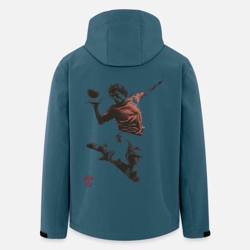 Pizza and Soccer - Recycelte Männer Softshell-Jacke von Stanley/Stella - Dunkles Petrol