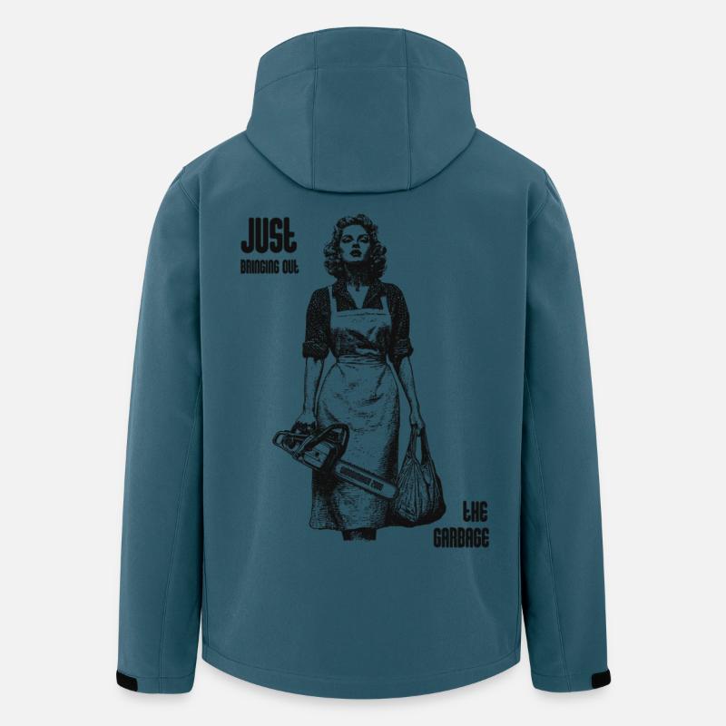 Putzfrau mit Kettensäge Noir - Recycelte Männer Softshell-Jacke von Stanley/Stella - Dunkles Petrol