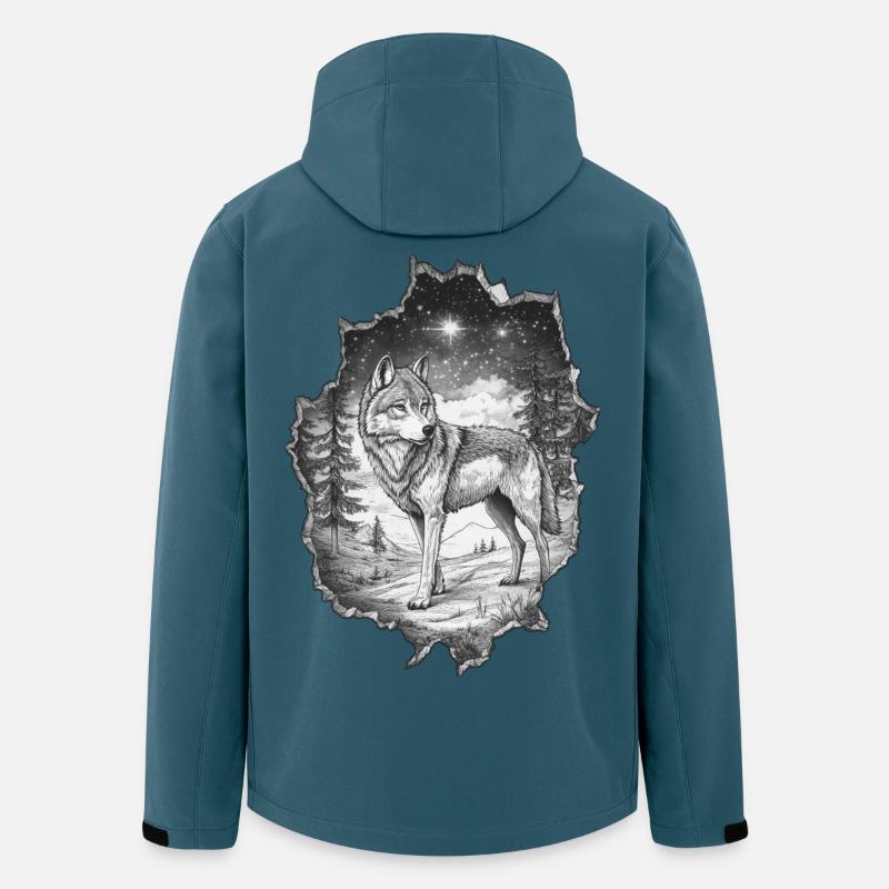 Wolf - Recycelte Männer Softshell-Jacke von Stanley/Stella - Dunkles Petrol