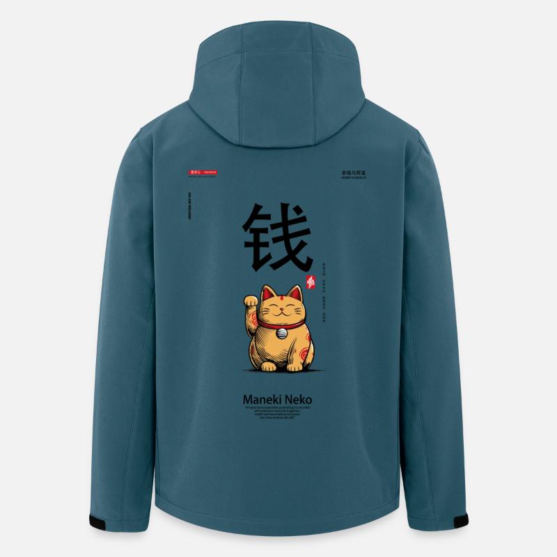 Maneki-Neko - Recycelte Männer Softshell-Jacke von Stanley/Stella - Dunkles Petrol