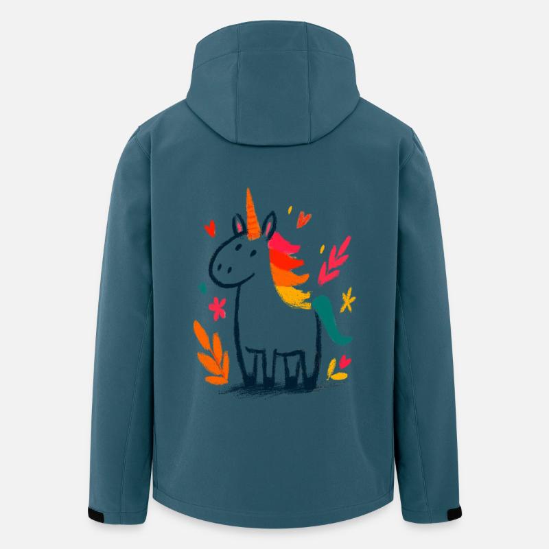 Pastellunicorn mit Regenbogenmähne - Recycelte Männer Softshell-Jacke von Stanley/Stella - Dunkles Petrol