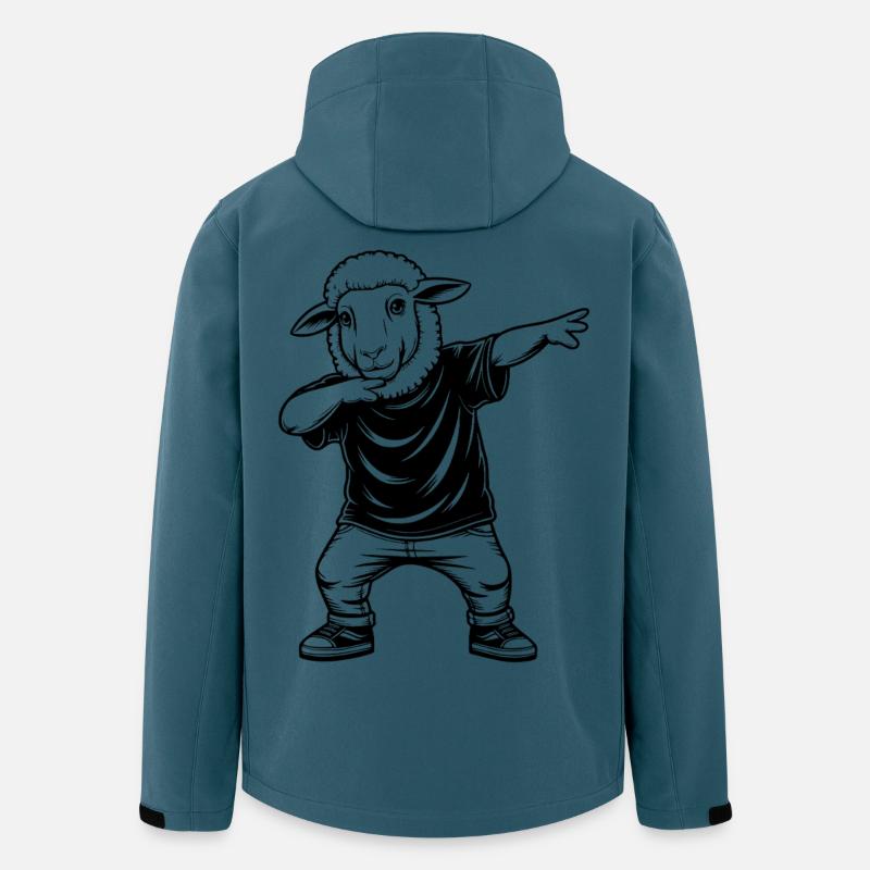 Dabbing Schaf - Recycelte Männer Softshell-Jacke von Stanley/Stella - Dunkles Petrol