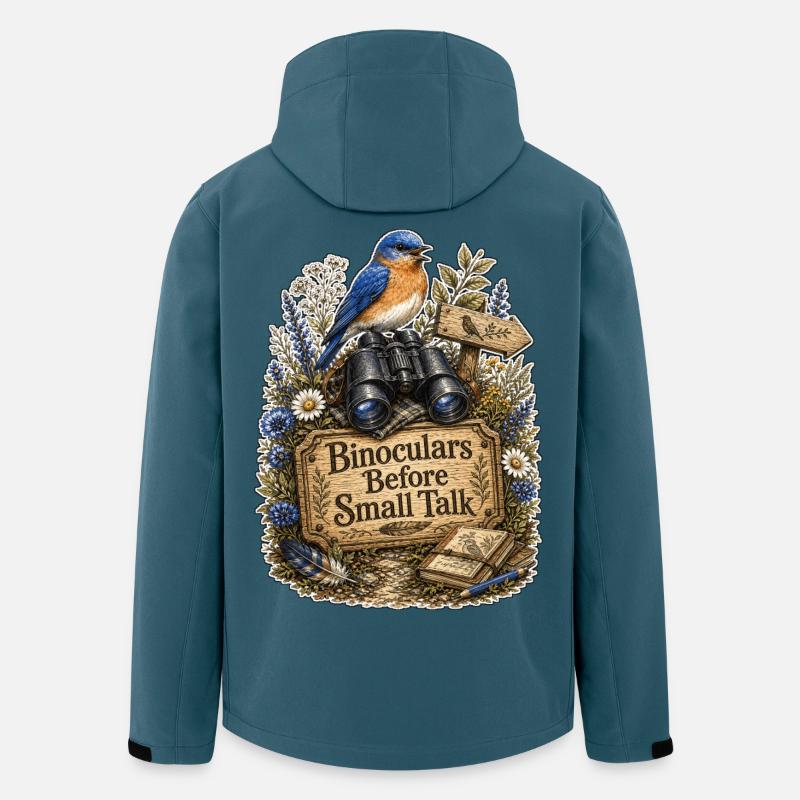 Binoculars Before Small Talk Clouds - Men’s Recycled Softshell Jacket by Stanley/Stella - stargazer
