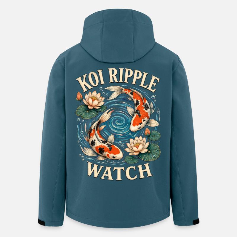 KOI RIPPLE WATCH - Recycelte Männer Softshell-Jacke von Stanley/Stella - Dunkles Petrol