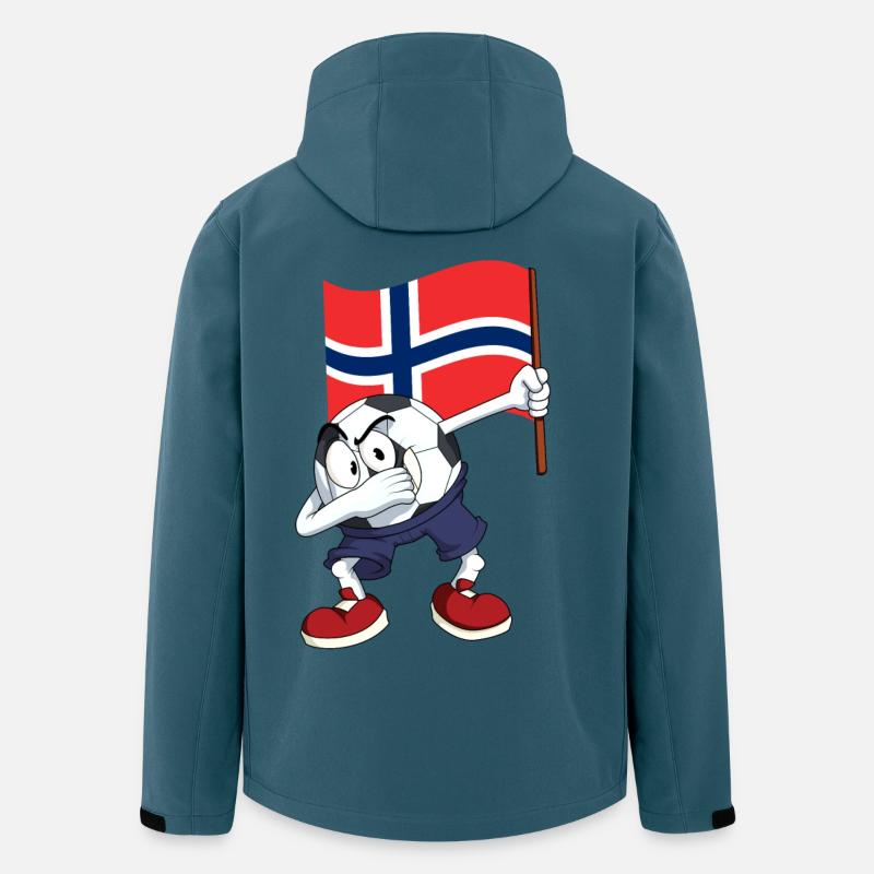 Norwegen Dabbing Fussball - Recycelte Männer Softshell-Jacke von Stanley/Stella - Dunkles Petrol