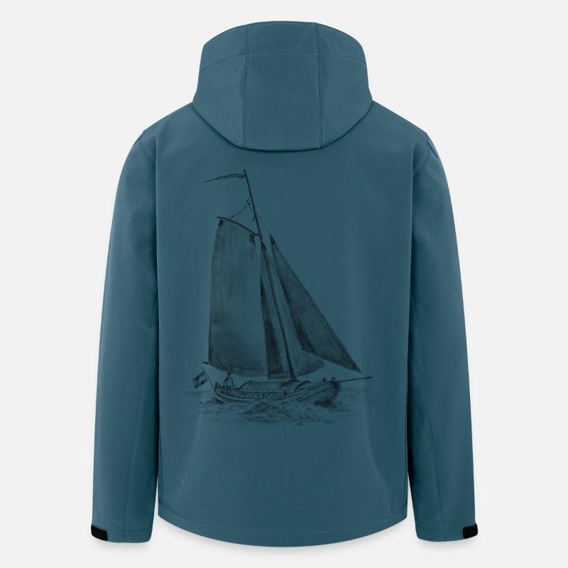 Lemsteraake auf Kurs - Recycelte Männer Softshell-Jacke von Stanley/Stella - Dunkles Petrol