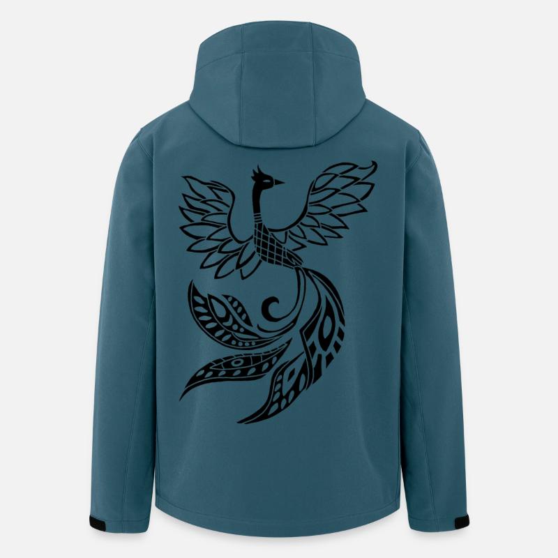 Schwarzer Phönixvogel - Recycelte Männer Softshell-Jacke von Stanley/Stella - Dunkles Petrol