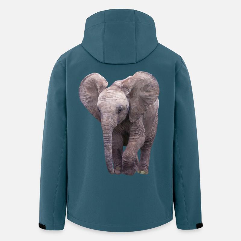 Elefäntchen - Recycelte Männer Softshell-Jacke von Stanley/Stella - Dunkles Petrol