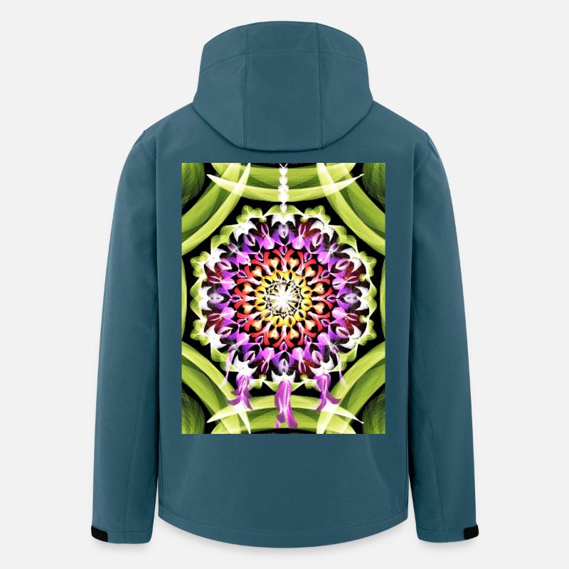 Traumfänger Blütenmandala - Recycelte Männer Softshell-Jacke von Stanley/Stella - Dunkles Petrol