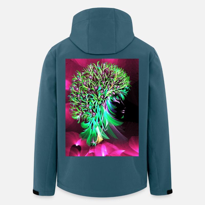 Magischer Baum der Liebe - Recycelte Männer Softshell-Jacke von Stanley/Stella - Dunkles Petrol