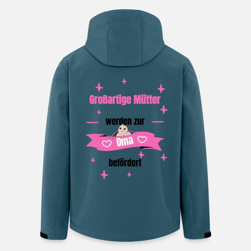 Oma - großartige Mutter - Recycelte Männer Softshell-Jacke von Stanley/Stella - Dunkles Petrol
