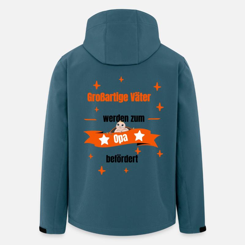 Opa - großartiger Vater - Recycelte Männer Softshell-Jacke von Stanley/Stella - Dunkles Petrol