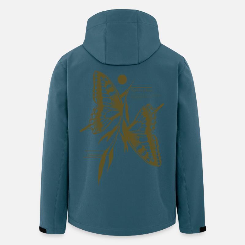 Schwalbenschwanz Schmetterling -Variant - Recycelte Männer Softshell-Jacke von Stanley/Stella - Dunkles Petrol