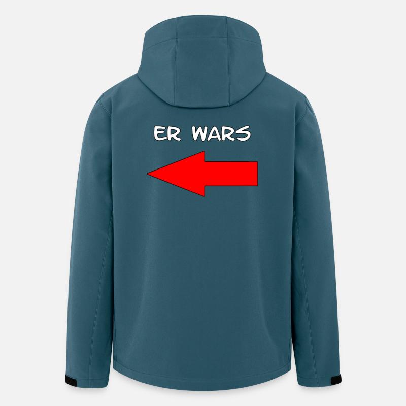 Er Wars Spruch mit Pfeil - Recycelte Männer Softshell-Jacke von Stanley/Stella - Dunkles Petrol