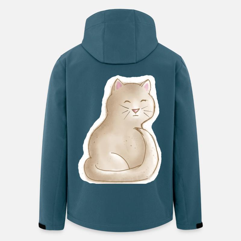 müdes Kätzchen - Recycelte Männer Softshell-Jacke von Stanley/Stella - Dunkles Petrol