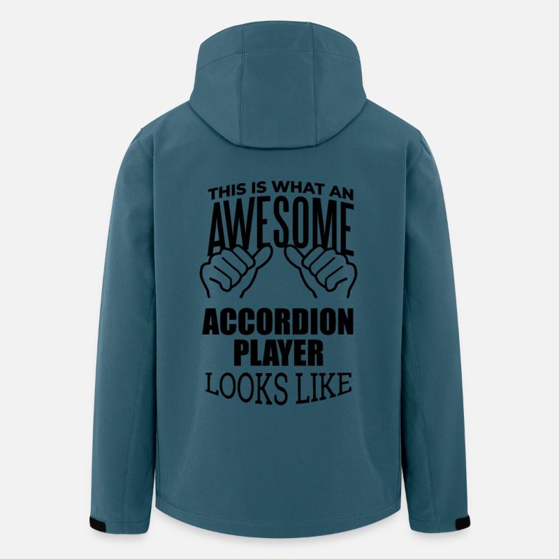 Akkordeon - Recycelte Männer Softshell-Jacke von Stanley/Stella - Dunkles Petrol