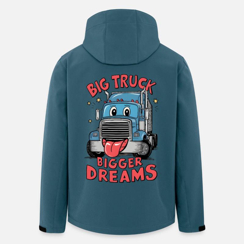 Big Truck, Bigger Dreams - Recycelte Männer Softshell-Jacke von Stanley/Stella - Dunkles Petrol