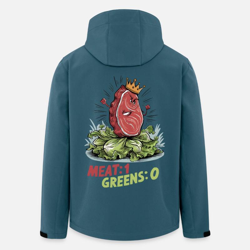 Meat 1, Greens 0 - Recycelte Männer Softshell-Jacke von Stanley/Stella - Dunkles Petrol