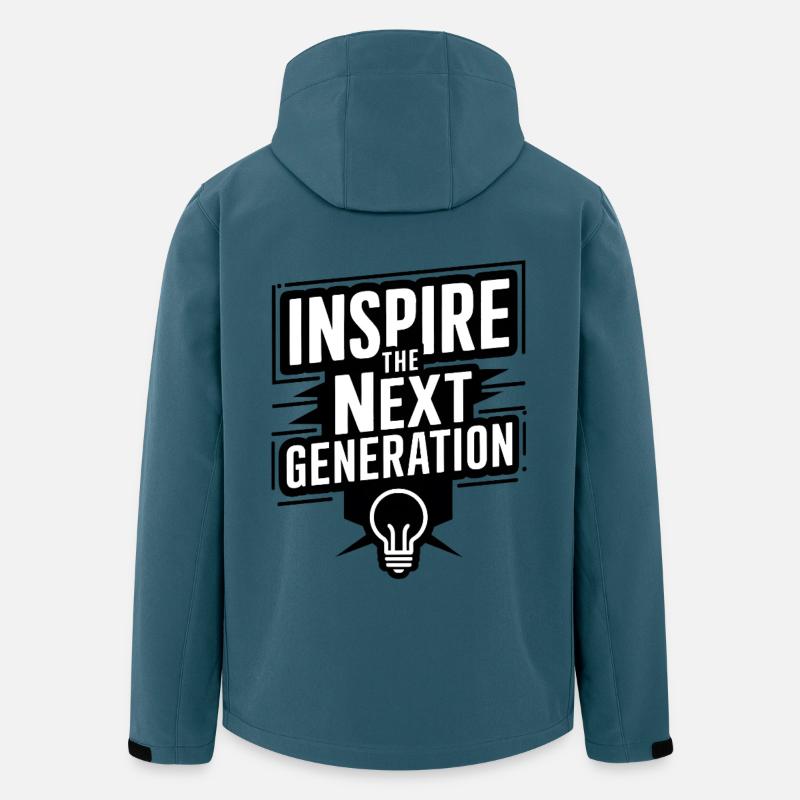 Inspire the Next Generation - Recycelte Männer Softshell-Jacke von Stanley/Stella - Dunkles Petrol