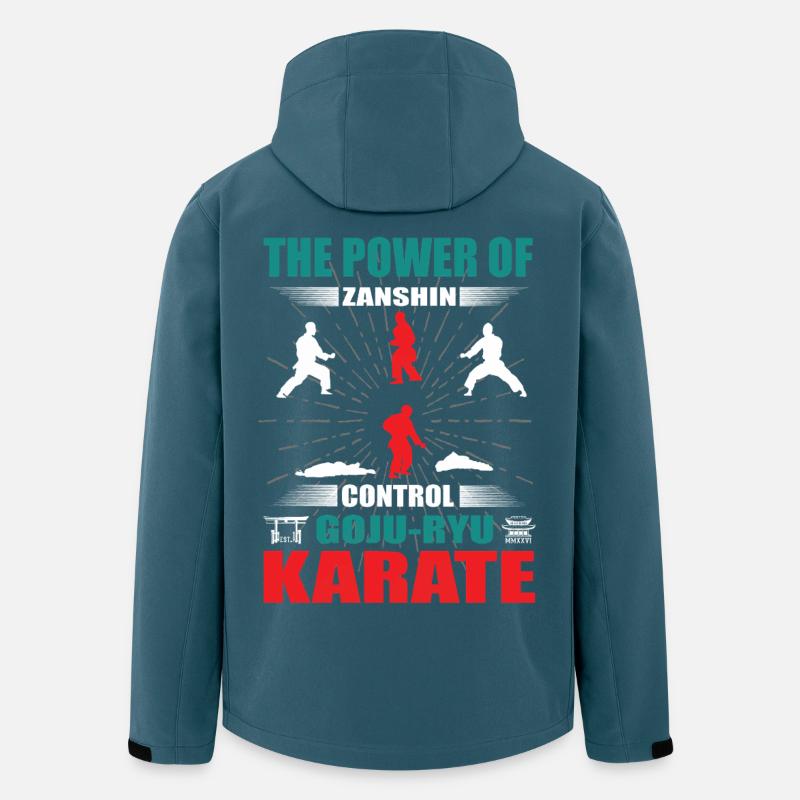 Goju-Ryu Karate Zanshin Design - Recycelte Männer Softshell-Jacke von Stanley/Stella - Dunkles Petrol