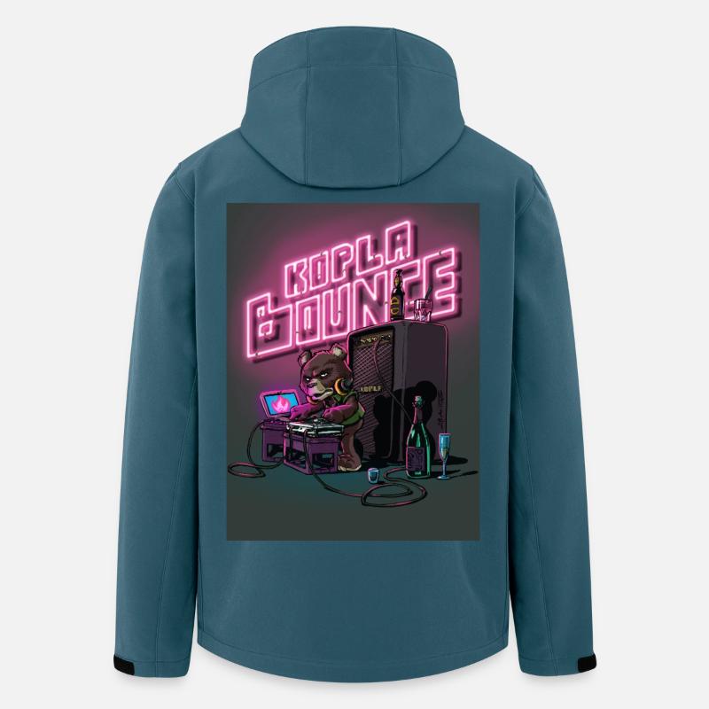 Bear Neon DJ Night - Men’s Recycled Softshell Jacket by Stanley/Stella - stargazer