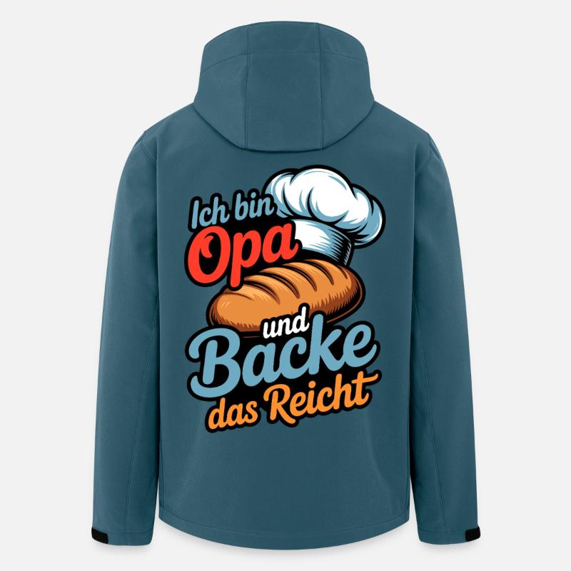Opa Backt Brot Humor - Recycelte Männer Softshell-Jacke von Stanley/Stella - Dunkles Petrol