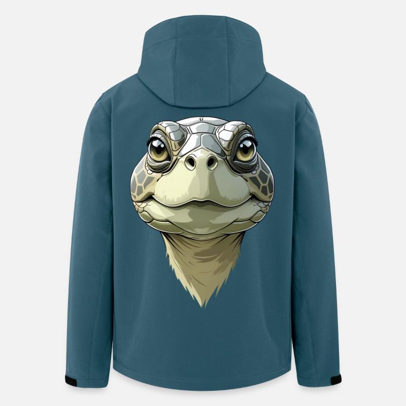 Lustiger Schildkrötenkopf - Recycelte Männer Softshell-Jacke von Stanley/Stella - Dunkles Petrol