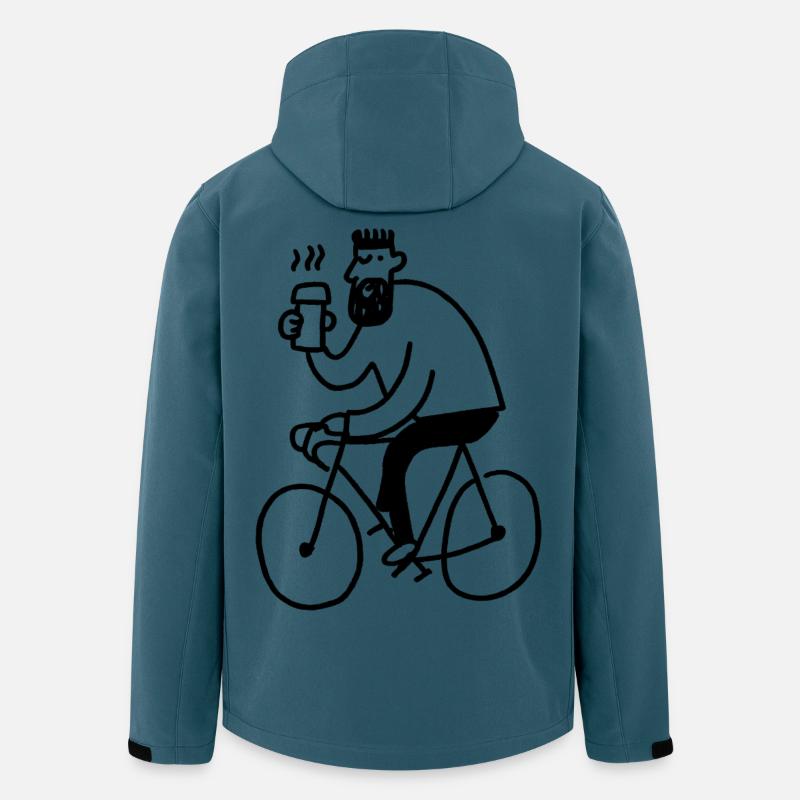Hipster Biker - Recycelte Männer Softshell-Jacke von Stanley/Stella - Dunkles Petrol