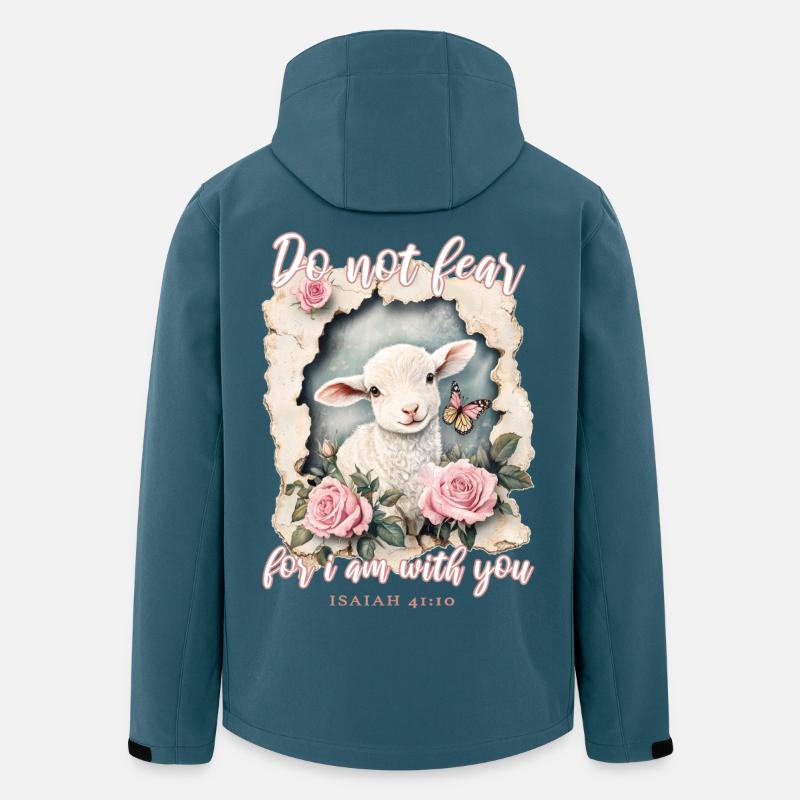 Lamm mit Bibelvers - Recycelte Männer Softshell-Jacke von Stanley/Stella - Dunkles Petrol