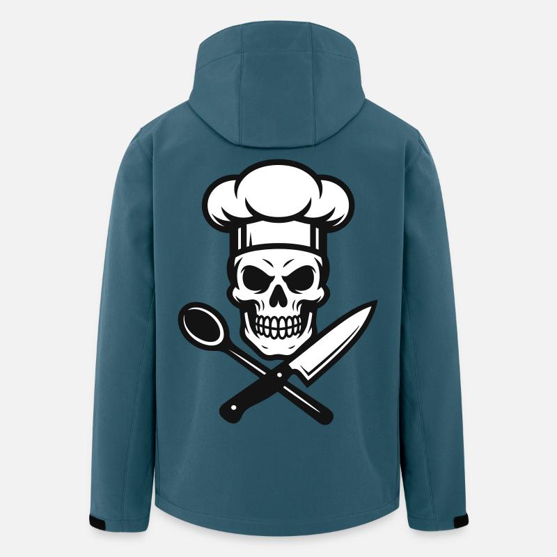 Kochskull: Schädel mit Kochwerkzeug - Recycelte Männer Softshell-Jacke von Stanley/Stella - Dunkles Petrol